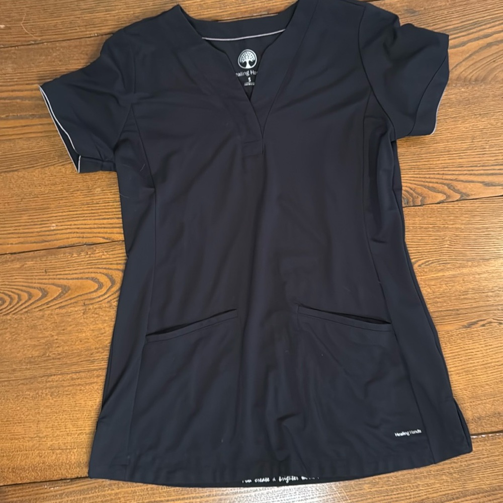 Healing Hands short sleeve scrubs top